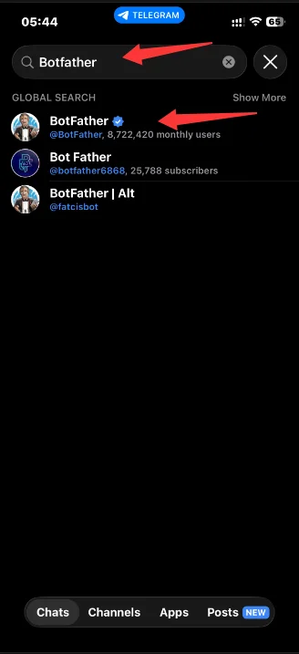 Search BotFather