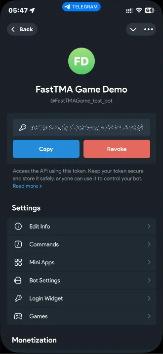 Mini Apps Settings