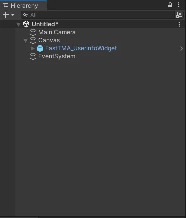 FastTMA_UserInfoWidget Hierarchy